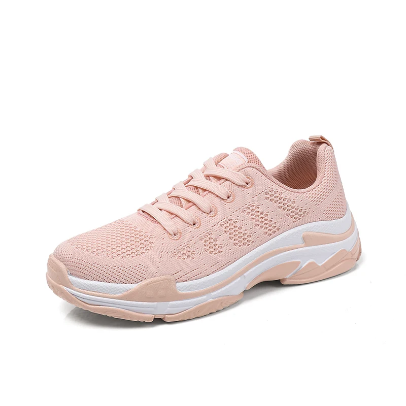 Новинка; женская обувь для бега; дышащие кроссовки для женщин; удобная спортивная обувь черного цвета; zapatillas mujer Deportiva; Размеры 35-40 - Цвет: Pink Women sneakers
