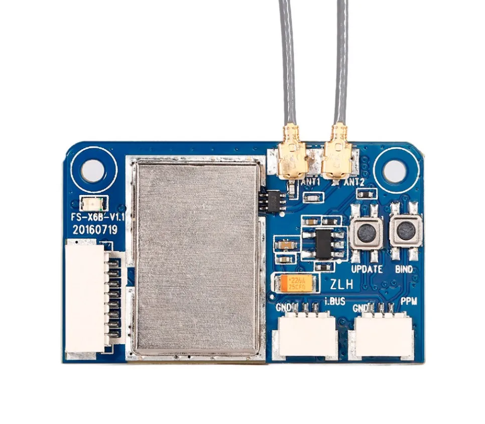 Newest Flysky FS X6B 2 4G PPM i BUS 6CH Receiver For Rc Quadcopter FS I6X