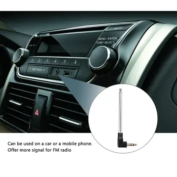 

3.5mm FM Radio Receiver Antenna Retractable Aerial Stainless Steel Multi-Purpose Interface FM Radio For Car Mobile Phone