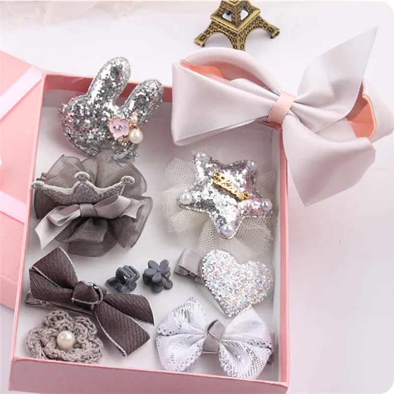 sweet! cute bow motifs hair clip sets baby girl hair accessories clip kawaii girls bebes acessorios 3ST10 (13)