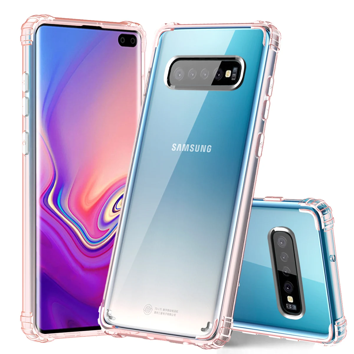 

For Galaxy S10 10Plus case Clear, Cover with Reinforced Corners, Anti-Scratch Hard PC Transparent Back,Three Colors Optional