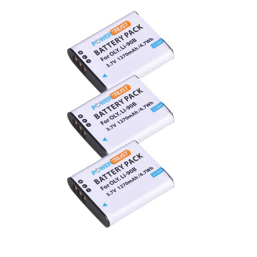 3 Pack Li-90B Li-92B Li 90B Li90B Tg-5 Batteria Li-Ion Per Olympus Tough Tg-Tracker Sh-1 Sh-2 Sp-100 Ihs Duro Tg-1 Ihs Tg-2 Ihs