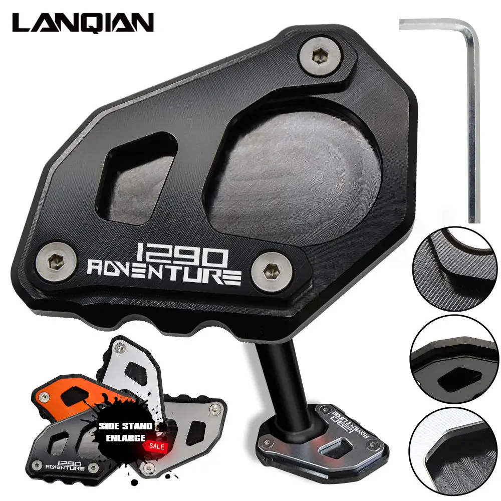 

For KTM 1290 Super Adventure R Motorcycle Kickstand Side Stand Plate Pad Enlarge Extension With 1290 Adventure LOGO