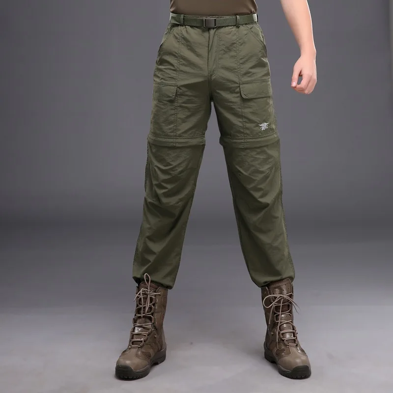 Тактические брюки темно-синие уплотнения спецназ брюки армейский спецназ OPS штурмовая камуфляжная быстросохнущая Военная тонкая Сменные брюки - Цвет: Green