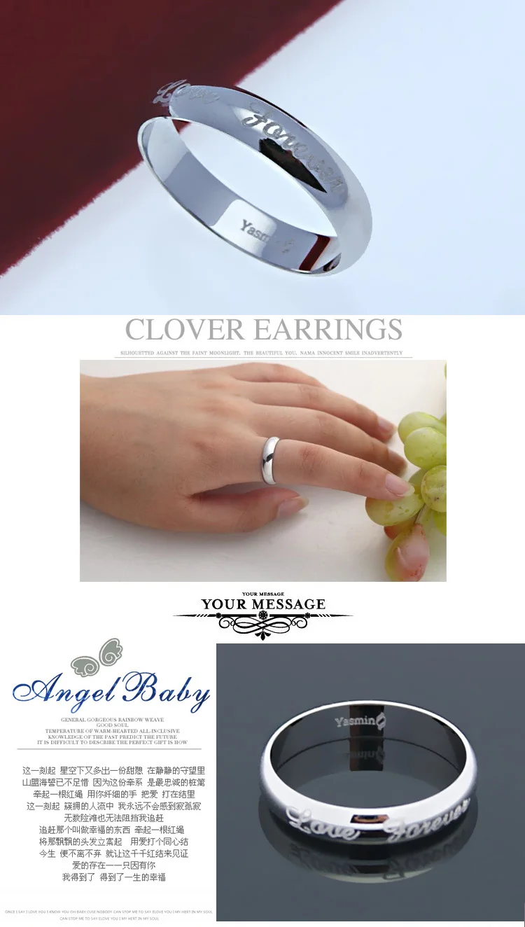 Простое обручальное кольцо для свадьбы, Твердое Серебро 925 пробы, парное кольцо для женщин или мужчин, одиночное кольцо., ювелирные изделия из стерлингового серебра