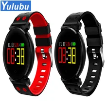 Yulubu K2 Цвет Экран Смарт Поддержка сердечного ритма приборы для измерения артериального давления крови кислородом мониторинга IP68 Водонепроницаемый Фитнес трекер Браслет