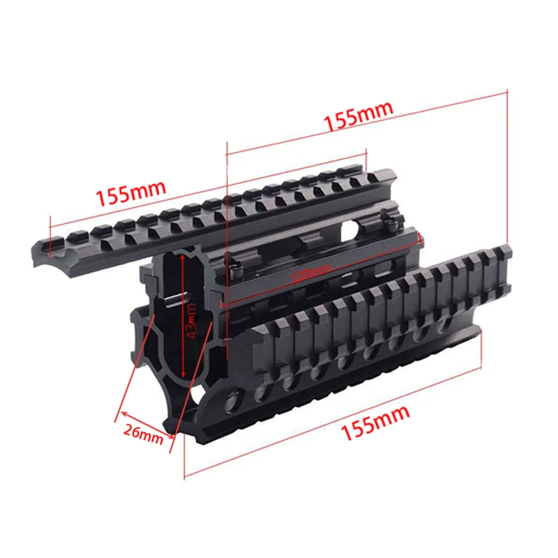 التكتيكية قطرة في رباعية السكك الحديدية نطاق جبل RIS رباعية Handguard ل AK 47 AK74 AKS الصيد الرماية الادسنس بندقية التبعي أسود/تان
