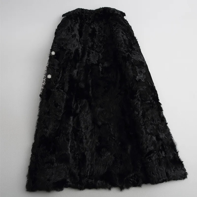 Natural Lamb Fur Liner Coat Women Clothes 2018 Autumn Winter New Real Fur Coats Vintage Long Overcoat Casaco Feminino ZL428 Natural Lamb Fur Liner Coat Women Clothes 2018 Autumn Winter New Real Fur Coats Vintage Long Overcoat Casaco Feminino ZL428
