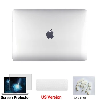 

Crystal clear Laptop Case For Apple New MacBook Pro 15 inch with Touch Bar A1707 Plastic Hard Case Cover + Keyboard Cover
