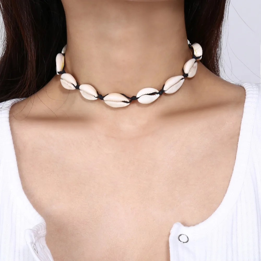 Shell Chokes Necklaces Red Black Choke Fine Jewelry Accessories Hawaii Beach Necklaces Funny Body Jewellery Women Necklace