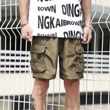 Хип-хоп мульти с карманами мешковатый шорты Уличная Мужская Летняя Повседневная шорты модные брендовые Мужские штаны для бега фитнес