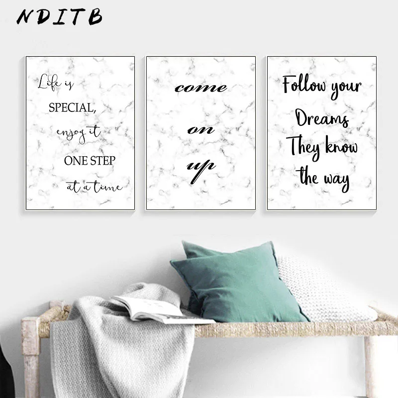 

Inspiration Life Quote Canvas Poster Motivational Minimalist Print Wall Art Painting Nordic Decoration Picture Modern Home Decor