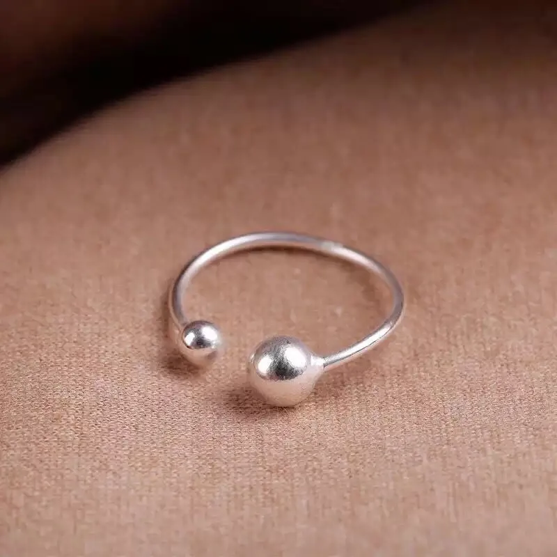 Classic Open Simple Ball Rings Women Birthday gift