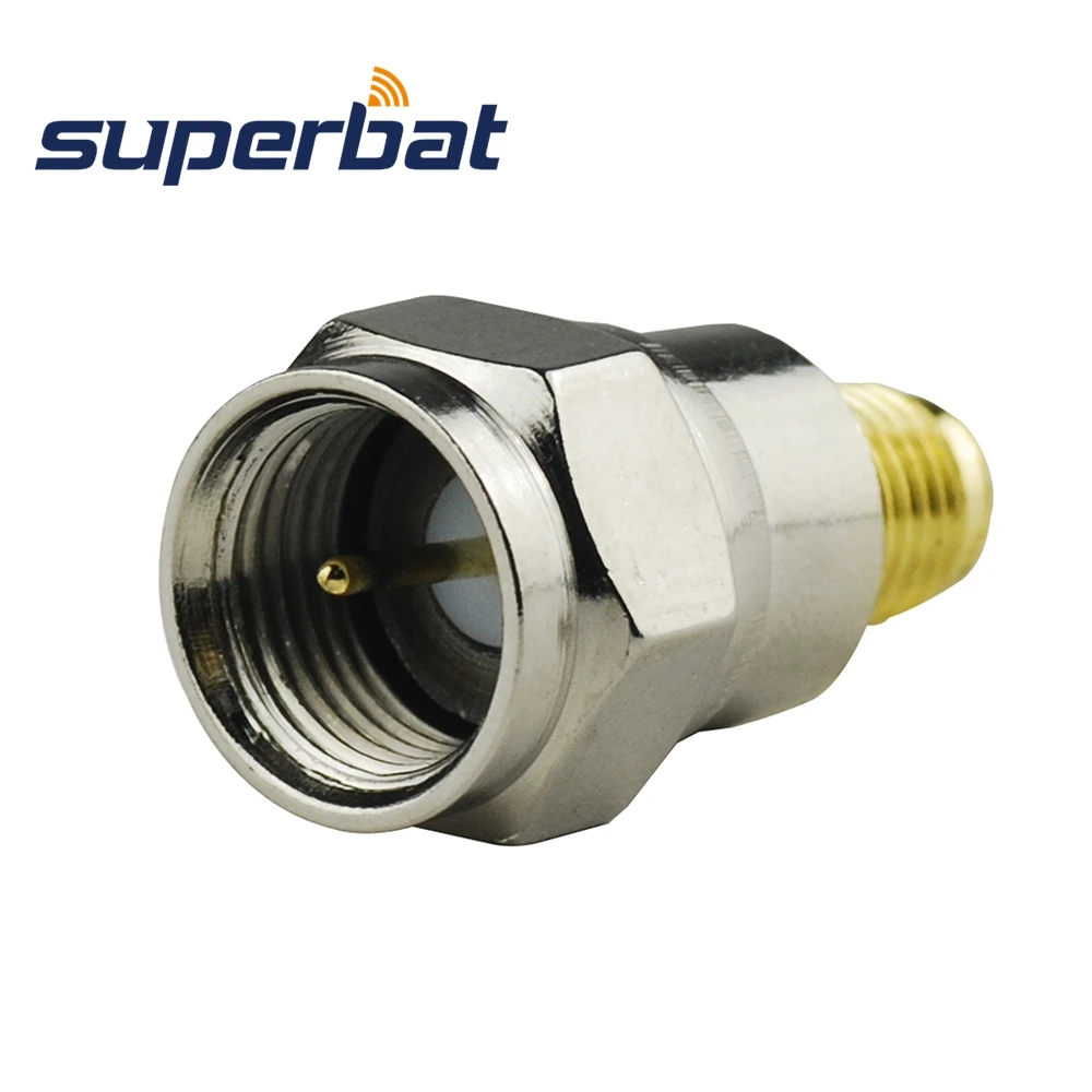 SMA Female to F Male Straight RF Coaxial Connector Adapter