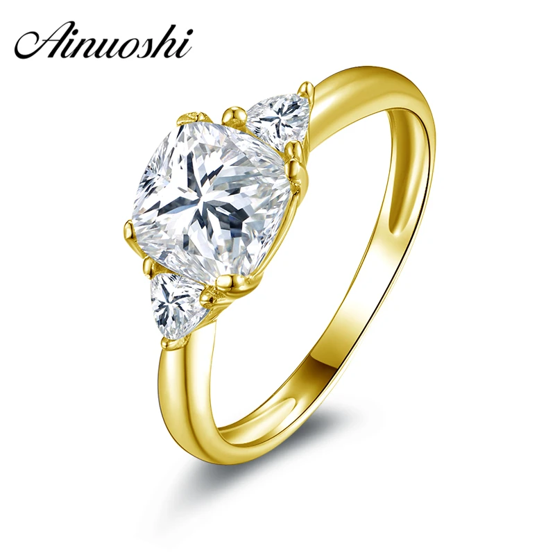 AINUOSHI 3 каменное квадратное кольцо 14 к твердая белая или желтая Золотая Подушка Огранка \треугольник\ SONA Diamond CZ свадебное обручальное женское ... AINUOSHI 3 каменное квадратное кольцо 14 к твердая белая или желтая Золотая Подушка Огранка \треугольник\ SONA Diamond CZ свадебное обручальное женское ...