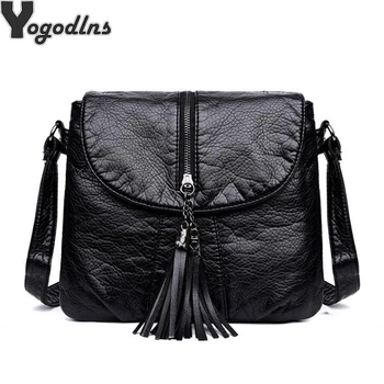 

Hot Sale Soft Leather Women Bag Metal Tassel Decor Handbags Lady Shoulder Crossbody Messenger Bag Female Purse Tote Bag