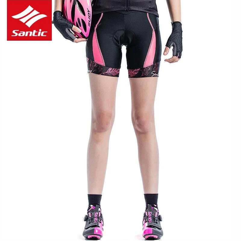 Santic Women Cycling 1/4 Padded Shorts Coolmax 4D Pad Shockproof Imported CARVICO fabric Riding short pant | Спорт и развлечения