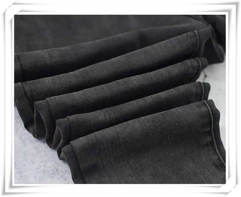 European and American women's wear high-waisted black super stretch acid-washed jeans and short leg trousers cross border women's wear (12)
