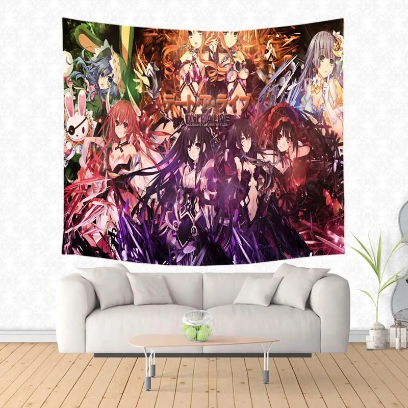 

Date A Live Design Tapestry Wall Hanging Tapestries Throw Bedspread Yoga Mat Beach Towel Blanket Picnic Rug