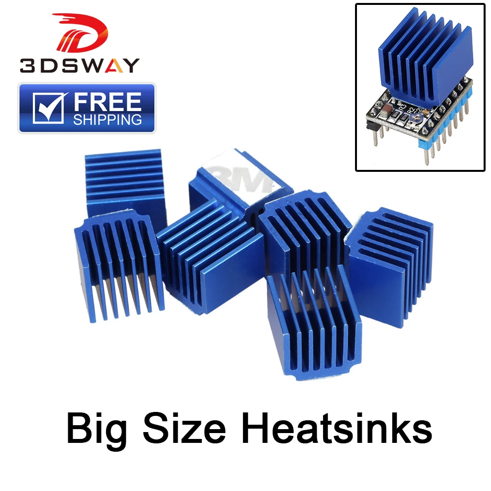 

3DSWAY 3D Printer Parts 4pcs/lot Stepper Motor Driver Heat sinks Cooling Block Heatsink for TMC2100 LV8729 DRV8825 Drive Modules