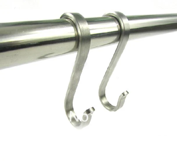 10 X S Hooks Kitchen Pot Pan Hanging Storage Flat Hanger rail holder