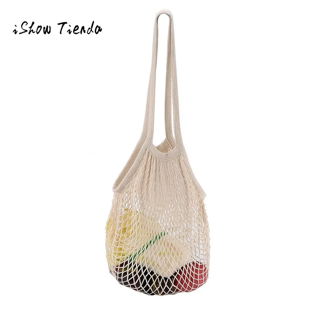 

foldable green bag shopping Tote Folding pouch Mesh Net Turtle Bag String Bag Shopping Reusable Fruit Storage Handbag Totes