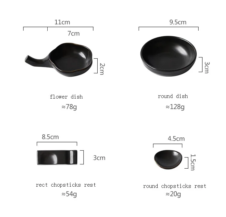 ANTOWALL японский креативный черный цвет соус блюдо керамическое блюдо для закусок палочки для еды отдых соевый соус уксус блюдо держатели палочек для еды