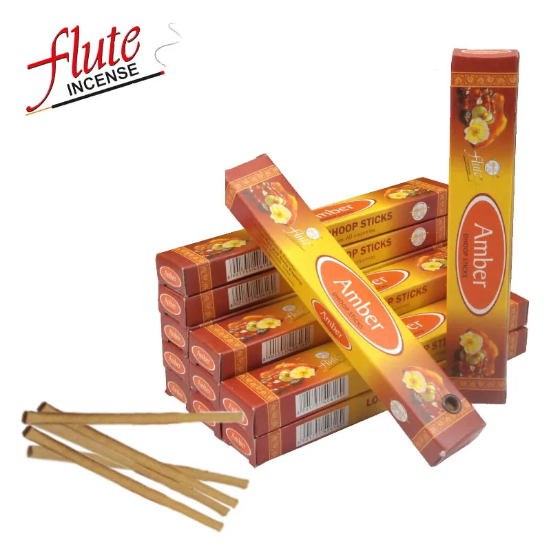 

FLUTE 120 Sticks/Pack Amber Fragrance Automobile Incense ( Dhoop ) from Indian Natural Hand Rolled Aromatic Sachet For Perfume