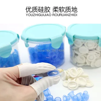 

100pcs Plastic Tattoo Pigment Ink Cup Silica gel tattoo inkcups Caps Self-standing Large Size blue tattoo cup tattoo Accessories