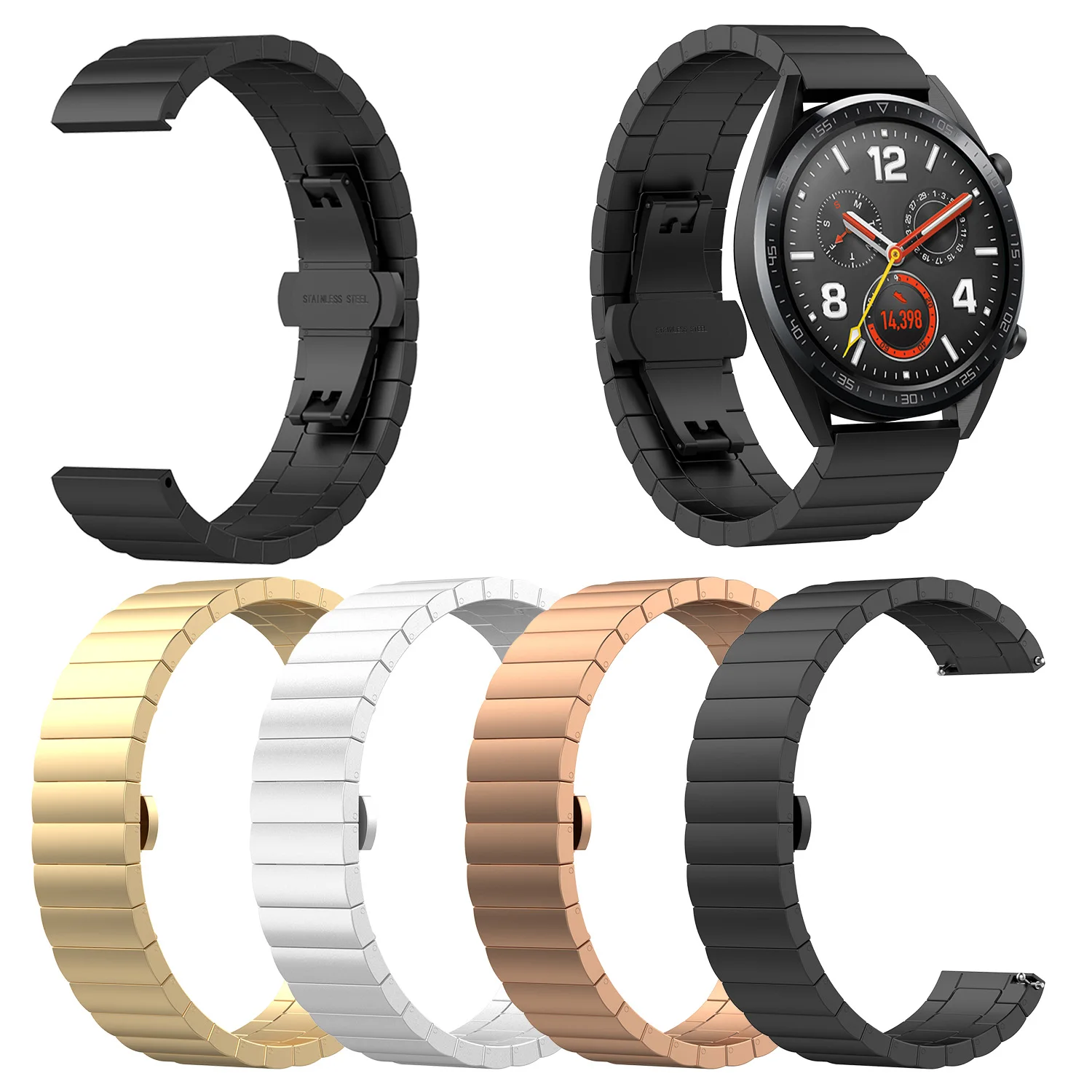 Нержавеющая сталь запястье умные часы с ремнем группа для huawei Часы GT спортивный браслет полосы интимные аксессуары замена ремешок