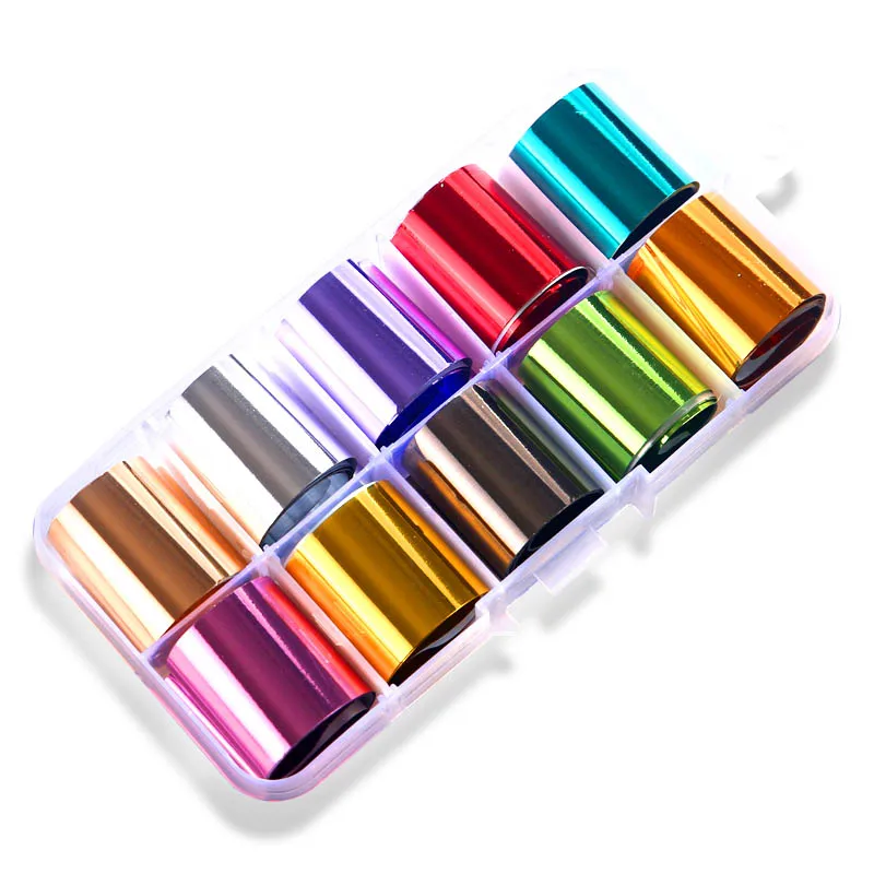 Набор из прозрачной фольги для ногтей 2,5*100 см, переводные наклейки для маникюра, наклейки для ногтей - Цвет: 25