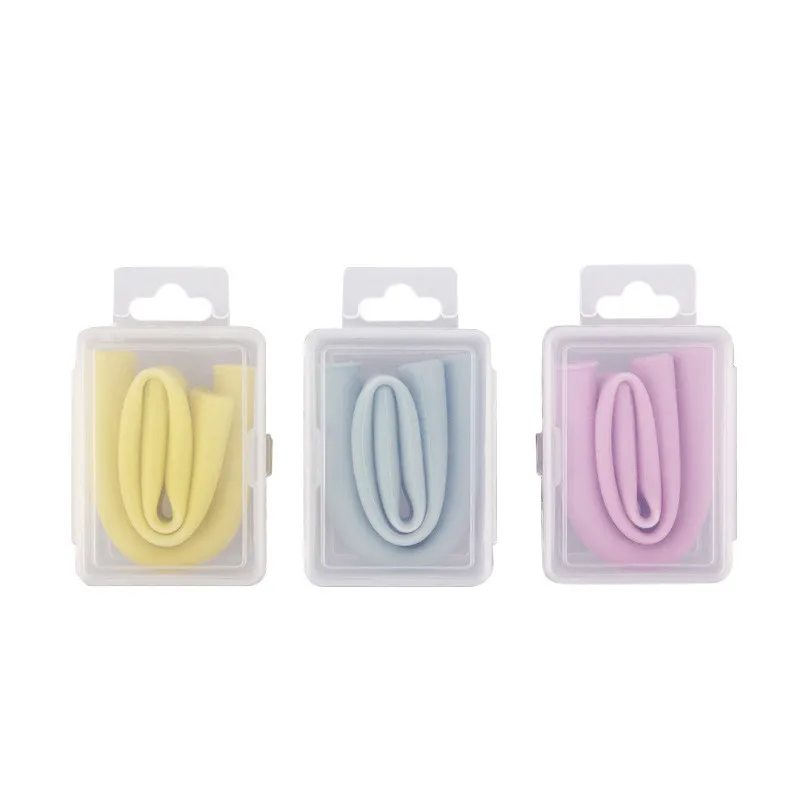 

1 x straws and 1x box Color practical reusable washable food grade silicone drinking curved straw with brush mix color strawM4