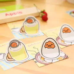 3 шт. Kawaii Lazy Egg memo pad милый Eggshell Пользовательский логотип планировщик наклейка Новинка Школьные офисные украшения почтовые принадлежности