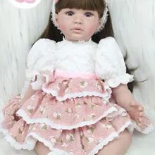 60 см Силиконовая виниловая кукла-Реборн, игрушки, реалистичные, модные, для девочек, подарок на день рождения, принцесса, куклы, коллекция, игровой домик, игрушка