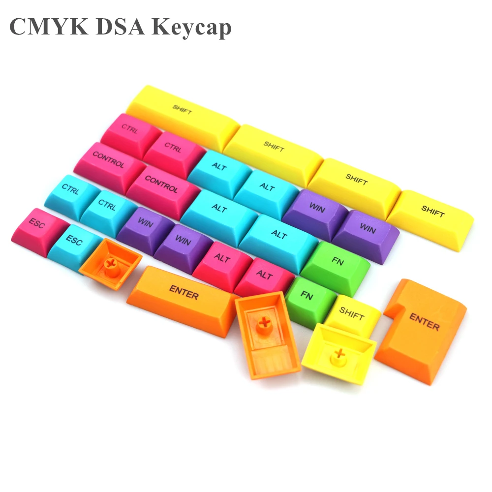 Pbt Dsa Key Cap Oem Keycap Dye Subbed Colorful Keycaps Modifier For Diy Gaming Mechanical