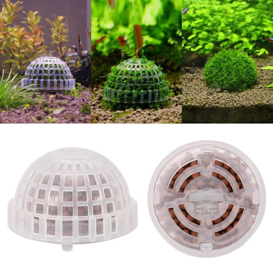 新しい観賞魚水槽メディア苔玉 Diy ライブプラントホルダー魚水生装飾フィルター飾り魚用品 Plastic Aquariums Plastic Aquarium Fish Tanksaquarium Fish Tank Aliexpress