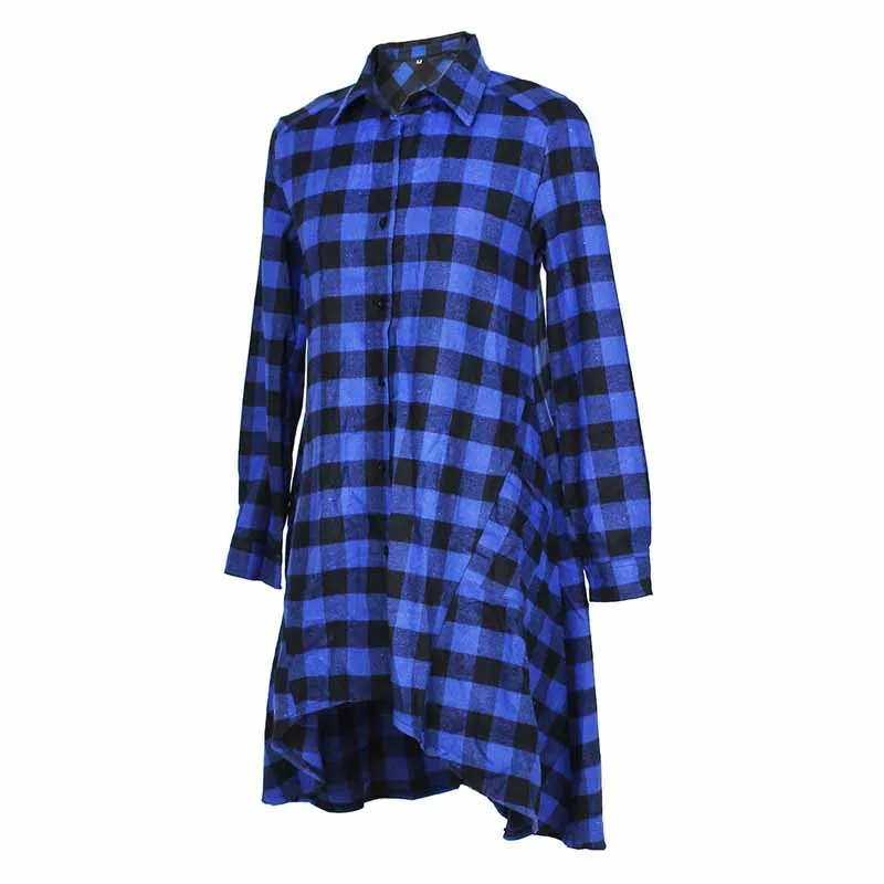 Женское платье рубашка в клетку с V образным вырезом|plaid shirt dress|shirt dresscasual dress |