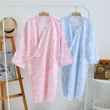 Для женщин пижама-кимоно весна небольшой свежий сломанные цветы кимоно халат японский Пижама женская ночная рубашка