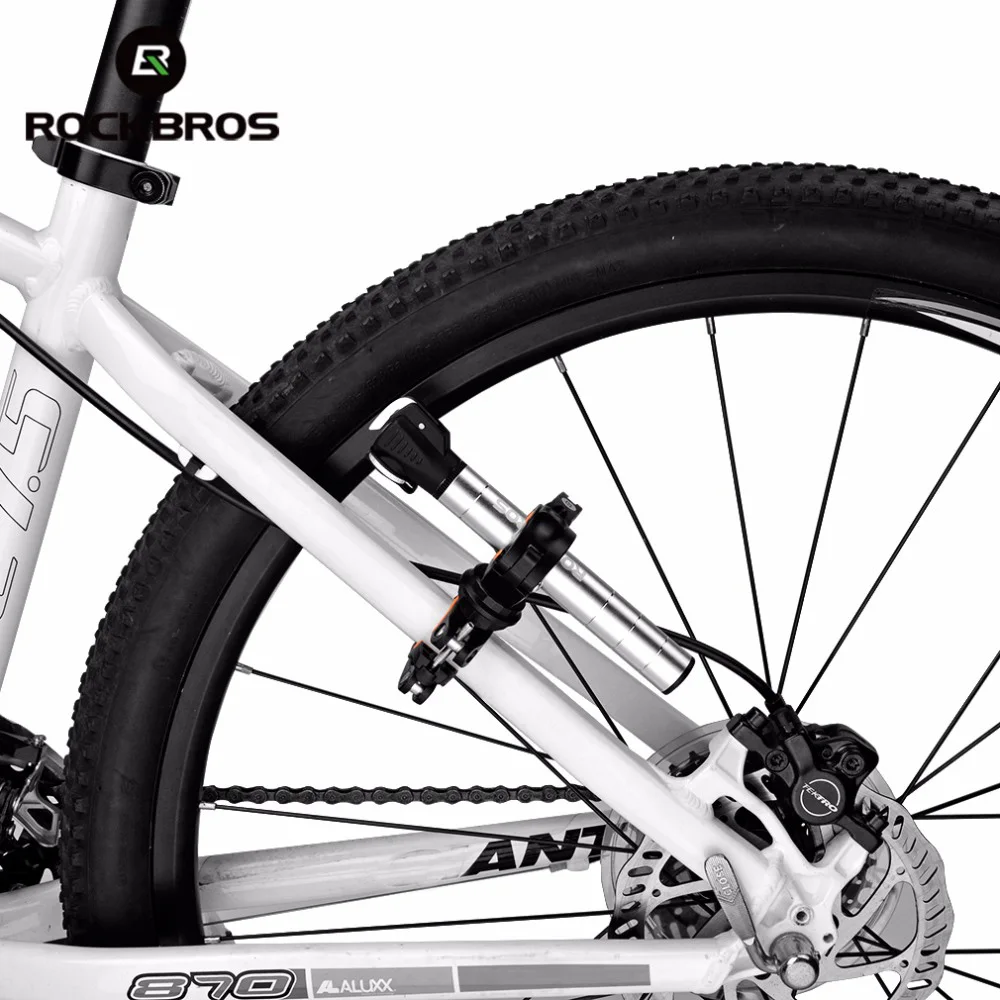 Best ROCKBROS Cycling Bike Rotating Light Double Holder LED Front Flashlight Lamp Pump Handlebar Holder Bicycle Accessories 4 Colors 4