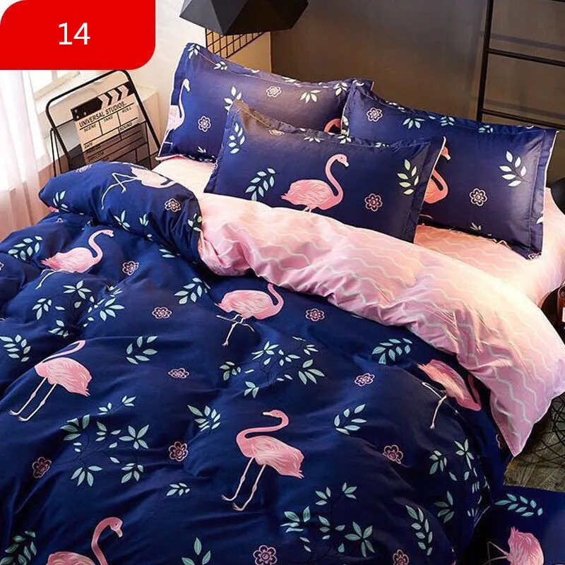 4 шт./компл. розовое нижнее белье с принтом постельное бельё геометрический узор кровать подкладки; 4 размера; Цвета: серый, синий: пододеяльник, простынь, наволочки для подушек, набор