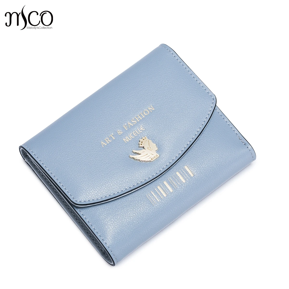 

Women Leather Wallets Ladies Fashion Clutch Handbags Bronzing Foldover Pouch Purse Female Elegant Brief Card Gift box