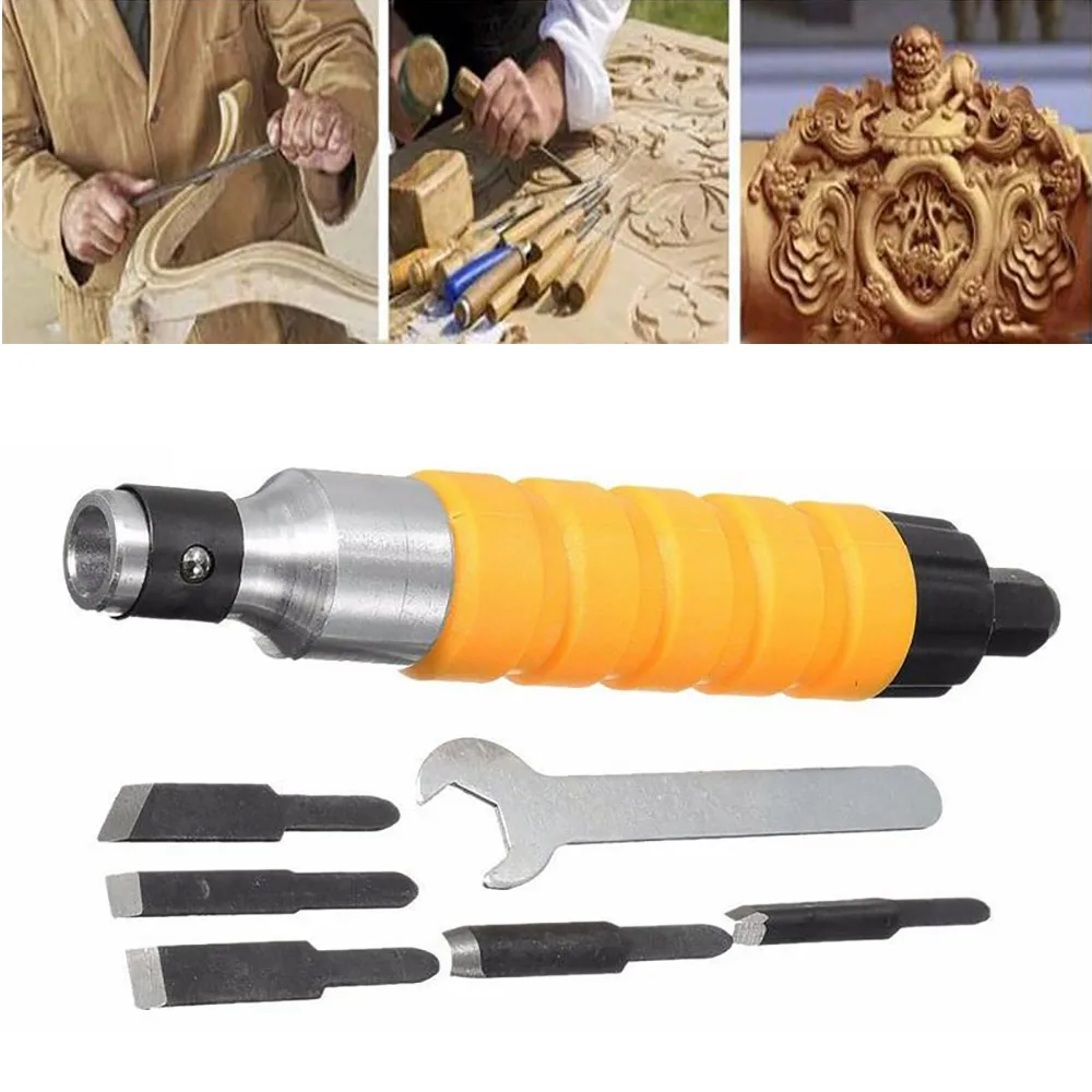

Kitchen Electric Furniture Carpentry Root Carving Knife Hand Tool Handle Flexible Shaft Chisel Carved Woodworking Set