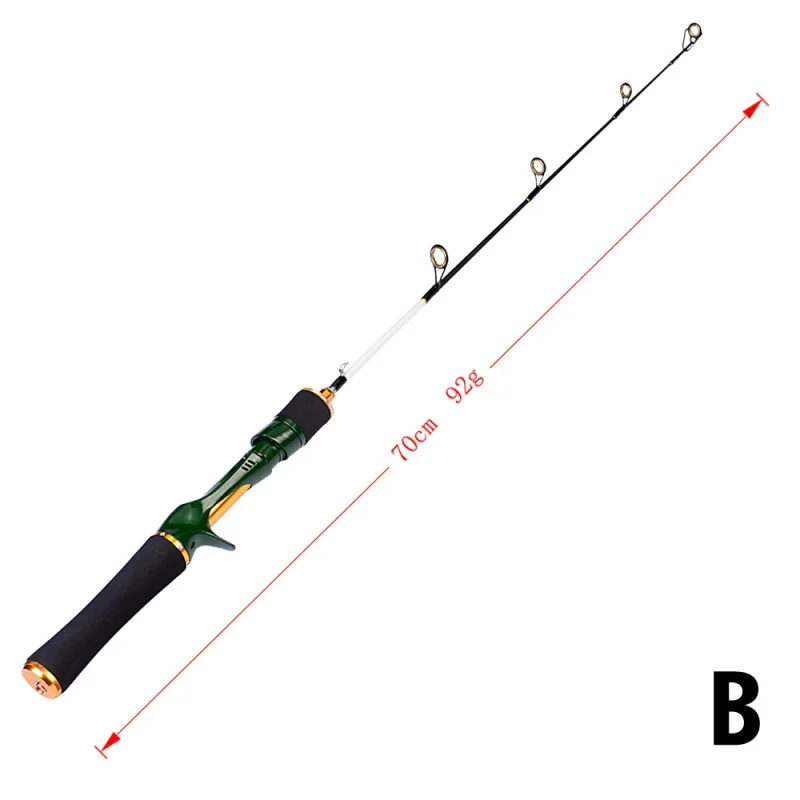 Portable Winter Fishing Rods Hard Ultralight Ice Fishing Rods Detachable Spinning Fishing Travel Rod