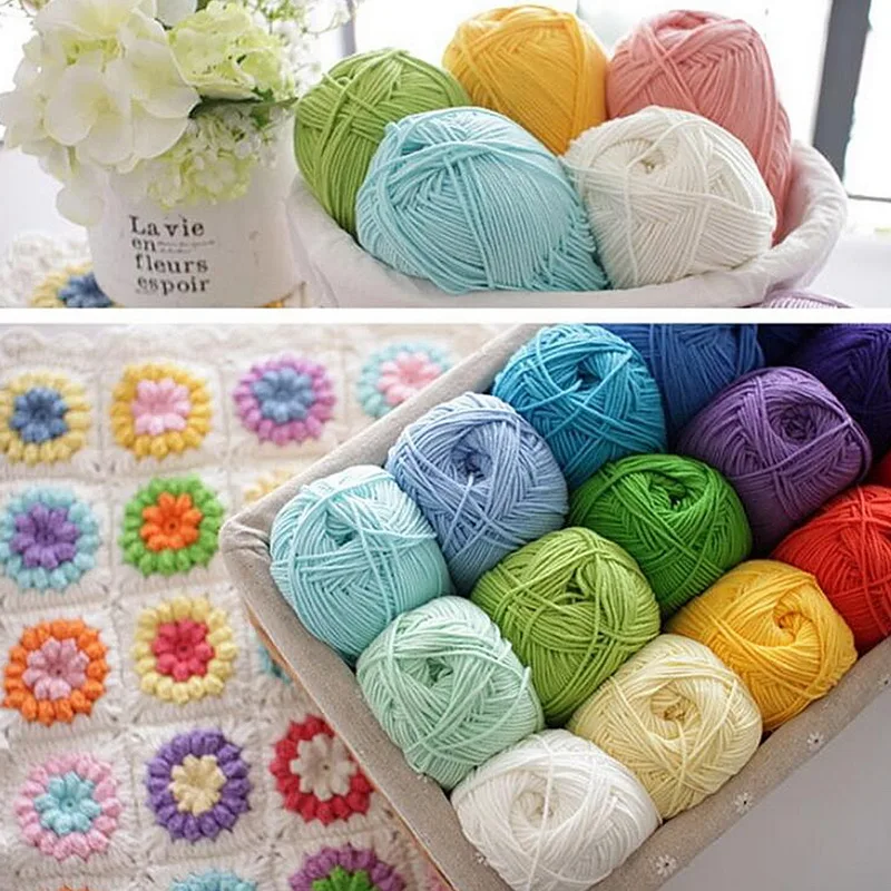

50g/pc DIY Knitting Warm DIY Milk Cotton Yarn Baby Wool Yarn for Knitting Children Hand Knitted Yarn Knit Blanket Crochet Yarn