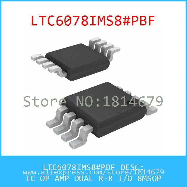 Free Shipping 1PCS/lot LTC6078IMS8PBF IC OP AMP DUAL R R I/O 8MSOP