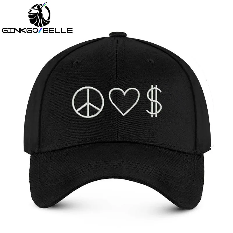 Men Dad Hat Women Baseball Cap Unisex Sport Hats Cotton Embroidered Letter Embroidery Personality Quote Slogan Peace Symbol