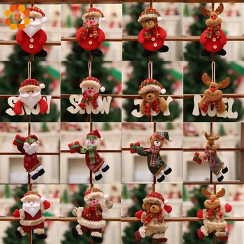 

4PCS/Set Multi Christmas Pendant Ornaments Santa Claus&Snowman&Deer Ornaments DIY Hanging Decoration Christmas Party Supplies