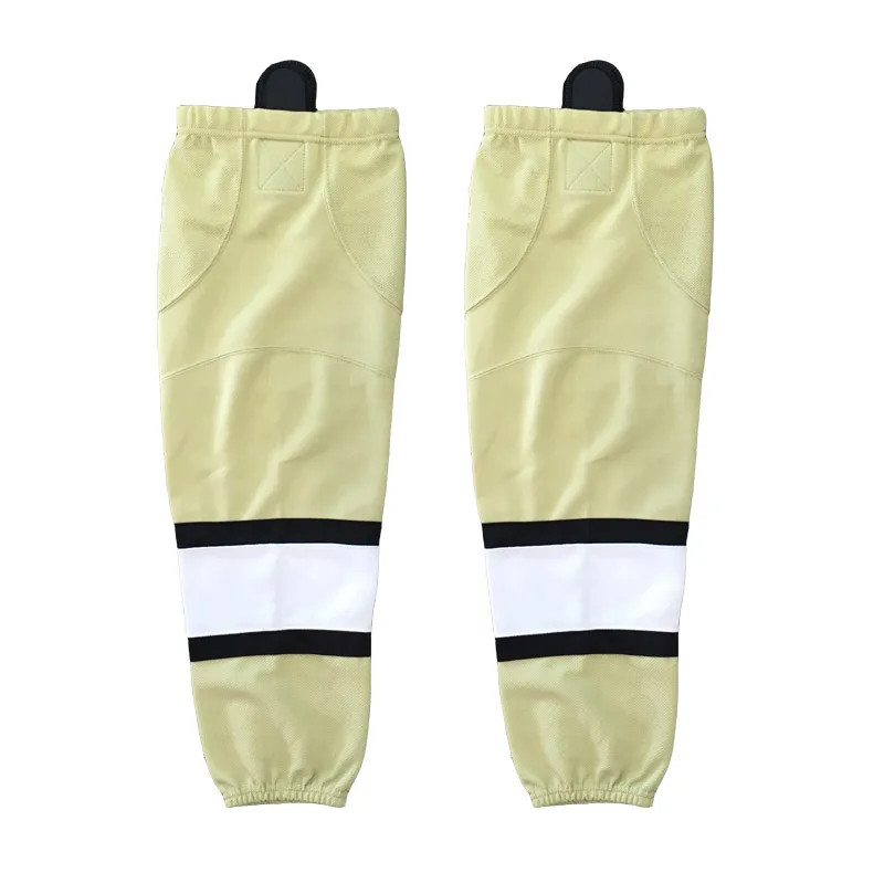 COLDINDOOR 100 Polyester beige Ice Hockey Socks Cheap Shin Guards W048