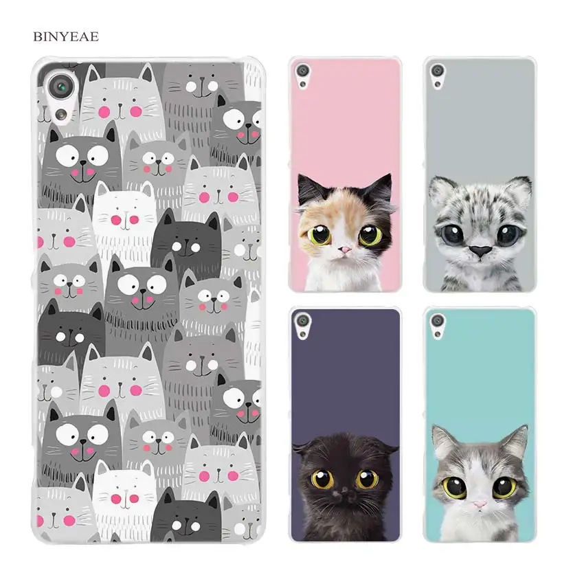 

Case Cover for Sony Xperia XA XA1 Plus XZ1 X M4 Aqua M5 E4 E5 Z5 Z3 Z2 Z1 Kawaii Phone Cases Cell Coque Cute Cat Hard Clear