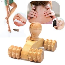 Beauty Girl Hot New Wooden Car Roller Massage Reflexology Hand Foot Back Body Therapy Relaxing Gifts